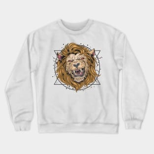 lion fierce head Crewneck Sweatshirt